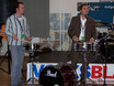 ﻿Christoph und Cloy bei den speziellen 'Technik-Anwendungen' von drummer's focus vor den Besuchern des Schlagzeug- und Perkussions-Wettbewerb Drums & More in Feldkirch 2004.