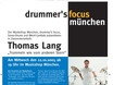﻿Das Plakat des df-Drum-Workshops mit Thomas Lang am 12. Oktober 2005.